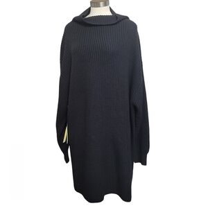Aritzia Wilfred Montpellier Black Sweater Dress 100% Merino Wool NWT Size 2XL